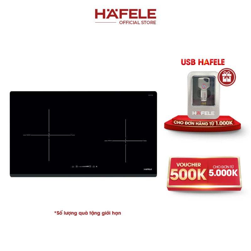 [Mã ELMALL1TR5 giảm 6% đơn 3TR] Bếp Từ 2 Vùng Nấu HAFELE HC-I772D - 536.61.645 Xuất Xứ Châu Âu