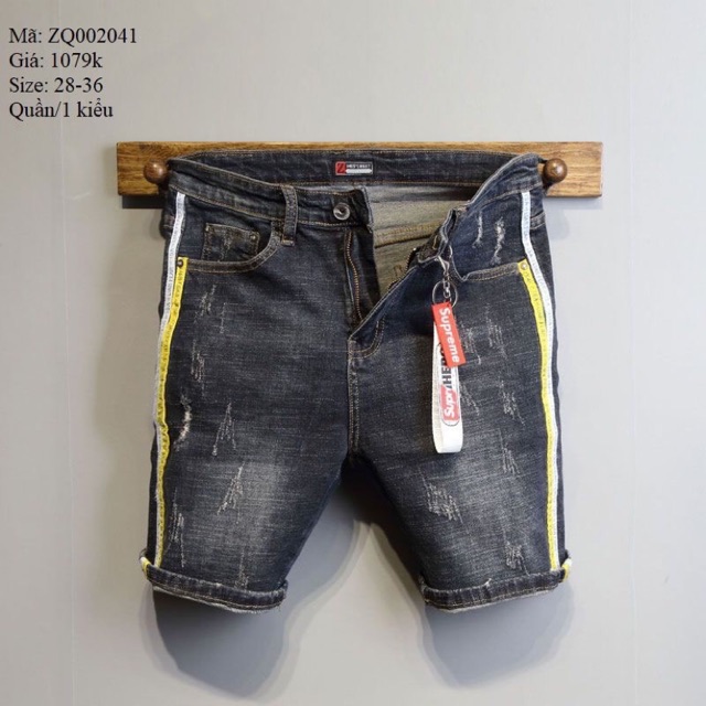 Quần short jean nam hai viền nổi bật,hàng cao cấp chuẩn shop
