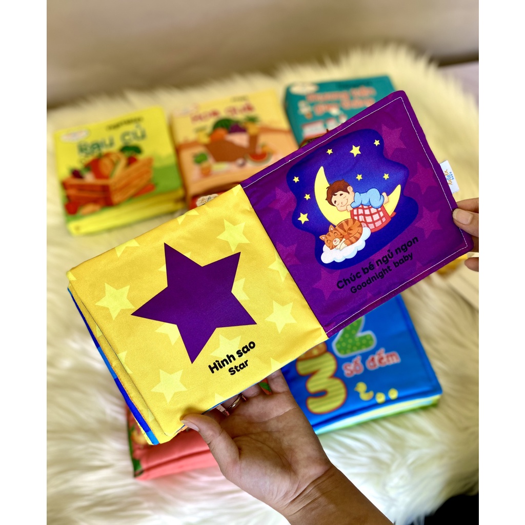 Sách Vải Kích Thích Đa Giác Quan Cho Bé Từ 0 Tuổi - My very first book - Hiệu Lalala baby - Lẻ từng cuốn