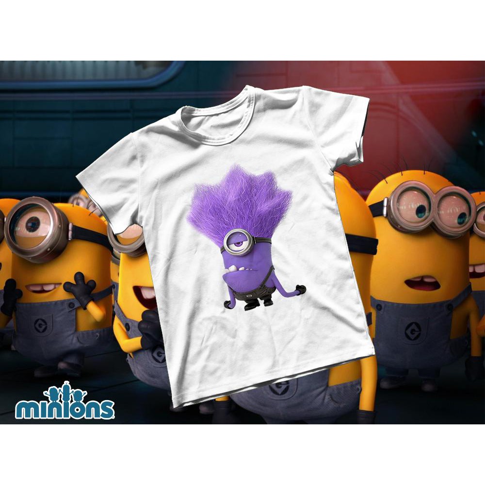 Áo thun Cotton Unisex - Movie - Minions - Minion tím