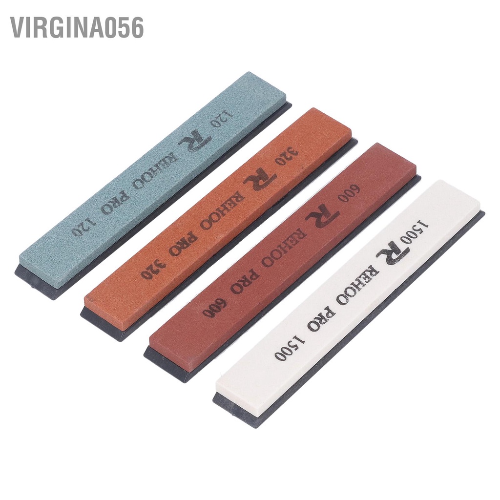 Virgina056 Đá mài dao 4PCS Góc cố định Bộ Whetstone 120 320 600 1500 nước