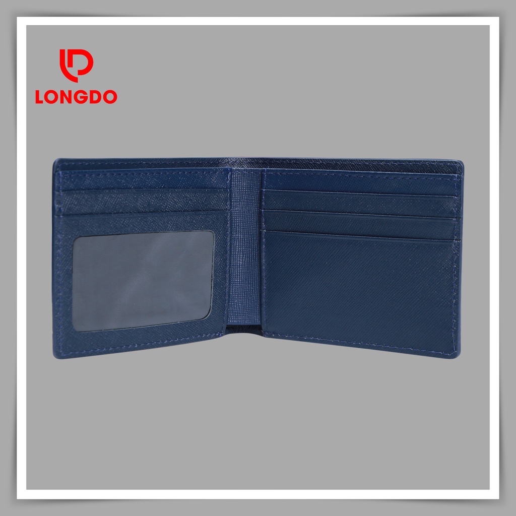 Ví da nam ngang cao cấp - Cam kết da bò thật 100% - Hàng chính hãng thương hiệu Longdo Leather - B02