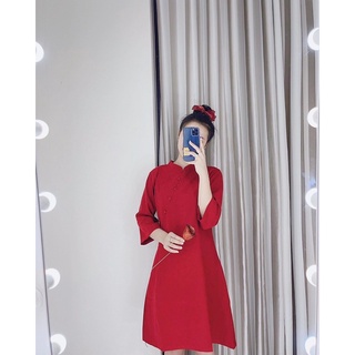 [ CHUBBY BIGSIZE] ĐẦM NHUNG NÚT BỌC TỪ 55-90kg
