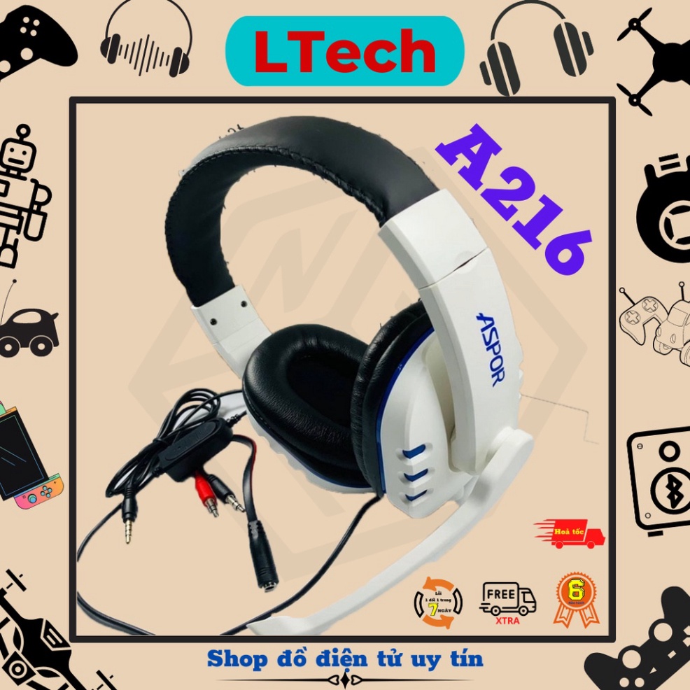 Tai nghe có dây chơi game leo rank cực đã - Apor A216 giá sinh viên - Bass khoẻ, micro to, rõ, không rè