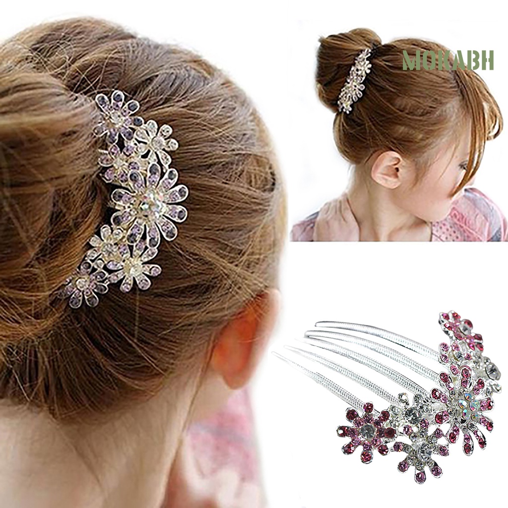 Kẹp Tóc Hình Hoa Đính Đá Lấp Lánh Thời Trang Cho Nữ