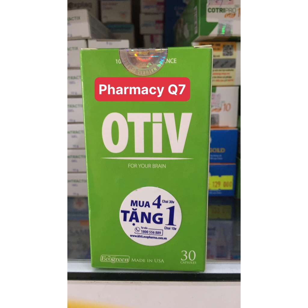 (Chai 30 viên) Viên uống Ecogreen Otiv - Bổ não, cải thiện giấc ngủ, cải thiện trí nhớ