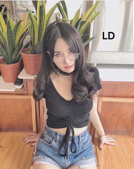 Áo croptop rút dây L&D