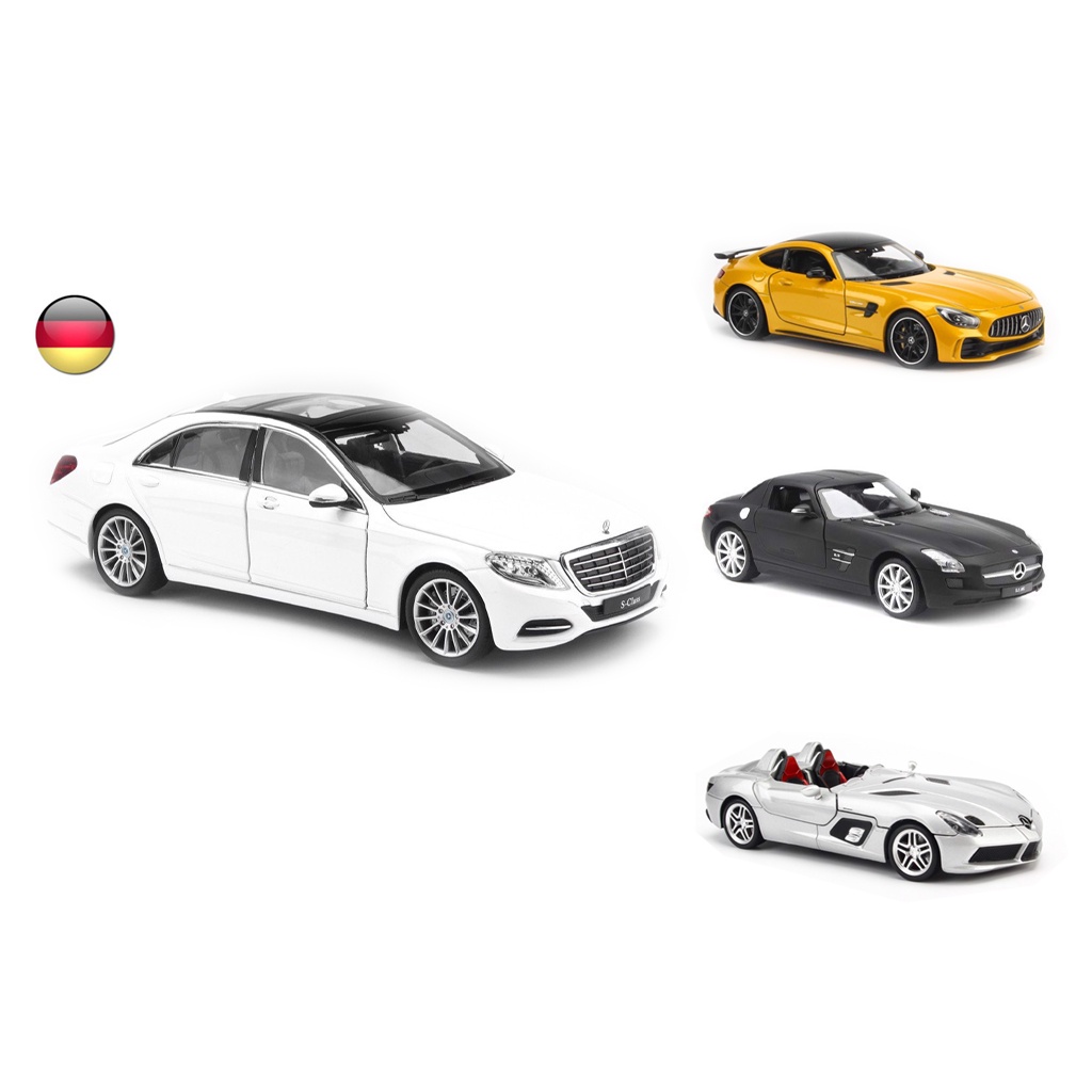 Mô hình xe ô tô Mercedes-Benz GTR, SLR, SLS, S Class 1:24