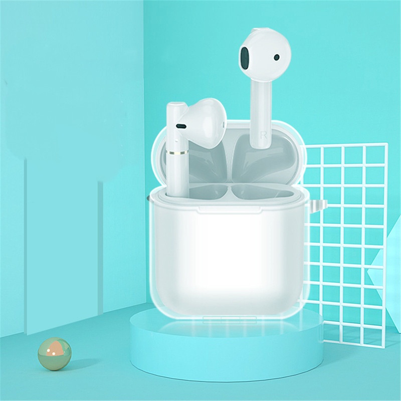 Vỏ Bọc Bảo Vệ Hộp Sạc Tai Nghe QCY T8 Bằng TPU Trong Suốt Giá Đỡ