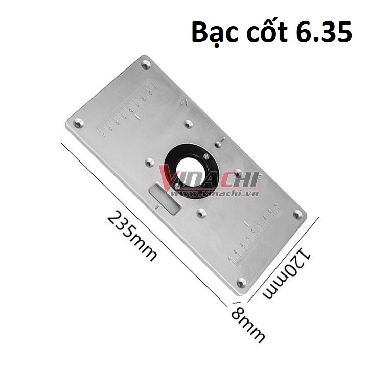 Mặt Bàn Máy Phay - Tấm Mặt Máy Phay Gỗ - Mặt Gá Máy Soi Cầm Tay Cốt 6.35mm Và 12.7mm