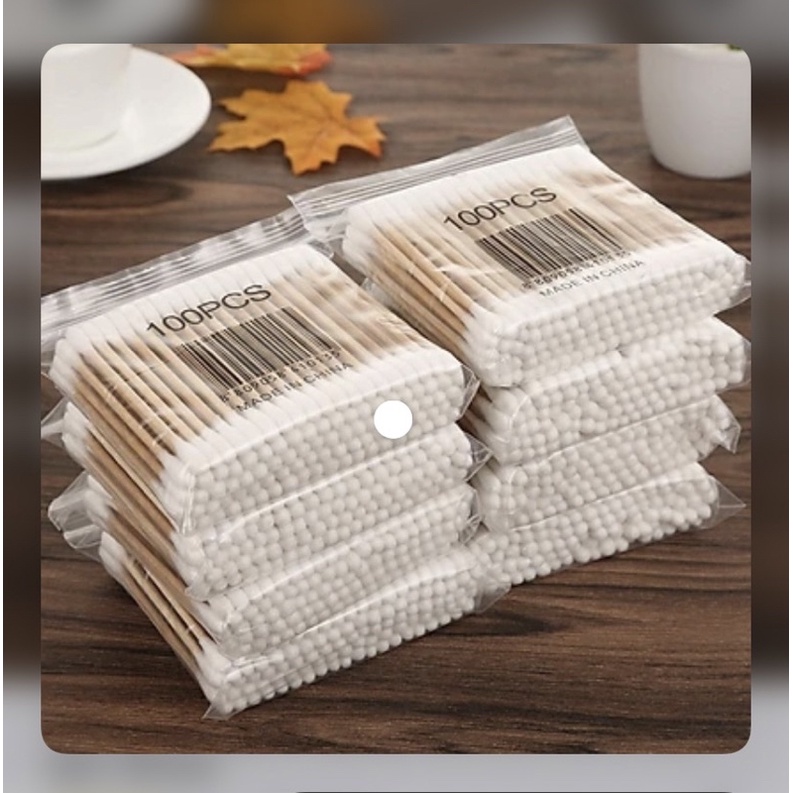 TĂM BÔNG CÁN GỖ THÂN THIỆN MÔI TRƯỜNG 100que