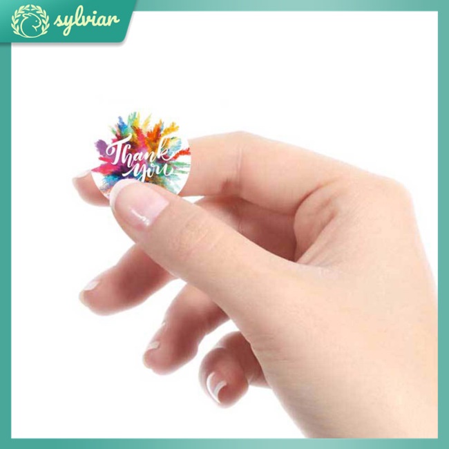 Cuộn 500 Nhãn Dán Trang Trí Giáng Sinh Họa Tiết Hoa