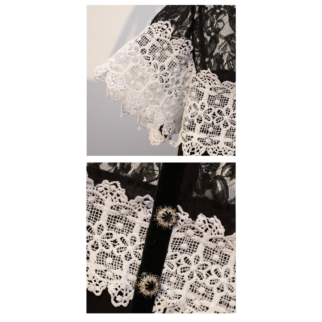 🌸Hàng Order🌸 Váy Bigsize Ren Ngực Đính Cúc Đá Trẻ Trung Nữ Tính 🌸Hàng Quảng Châu | BigBuy360 - bigbuy360.vn