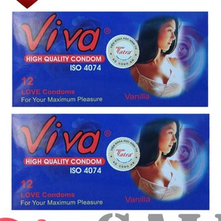 Combo 2 Hộp Bao cao su Viva Hương Dâu 24BCS - Chân Thật, Dễ Chịu