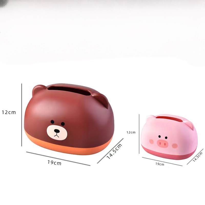 Giá Đỡ Khăn Giấy Hình Chú Heo Sáng Tạo Trang Trí Phòng Khách