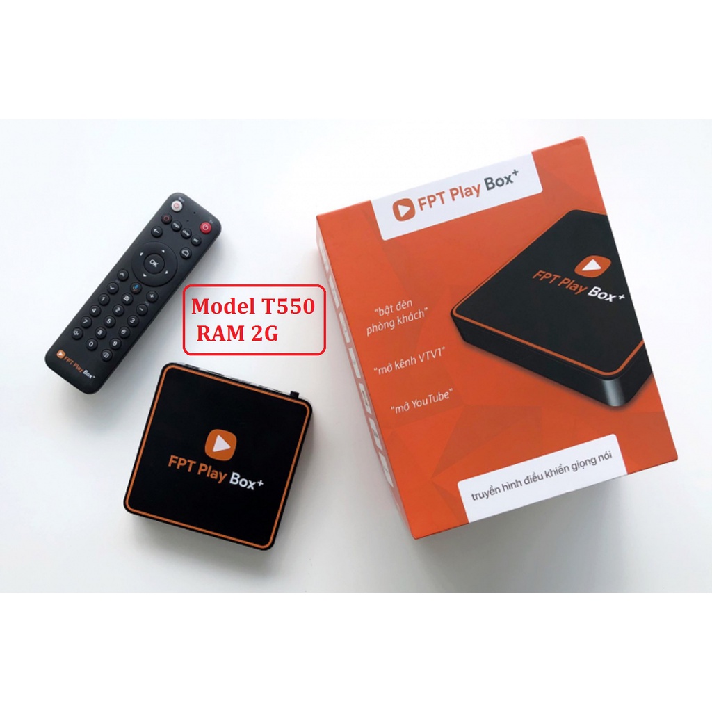 FPT Play Box+ Model S/T550 - RAM 2Gb ROM 16Gb - Android TV 10 - TIVI BOX Điều Khiển Bằng Giọng Nói , BẢO HÀNH 12 THÁNG