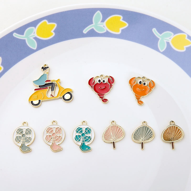 Quạt Điện Mini Bằng Hợp Kim Pu Làm Trang Sức Thủ Công DIY Đa Ứng Dụng