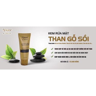 kem rửa mặt than tre gỗ sồi