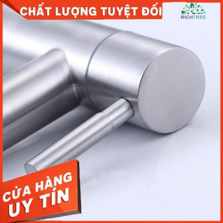 [FREE SHIP] Vòi lavabo  xả lạnh Cắm chậu cao 18 cm chất liệu inox 304 nguyên khối - LVB5