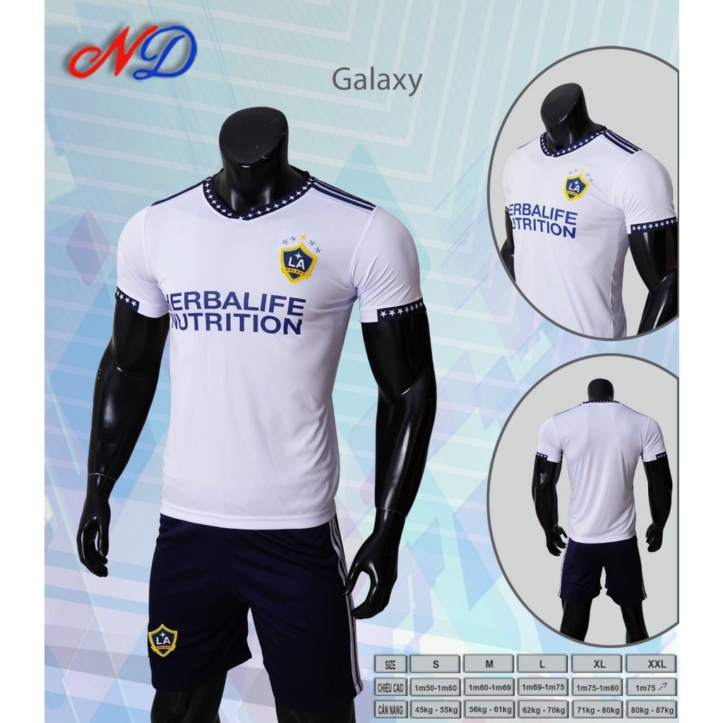 Bộ quần áo đá banh CLB LA Galaxy Trắng 2023 ND