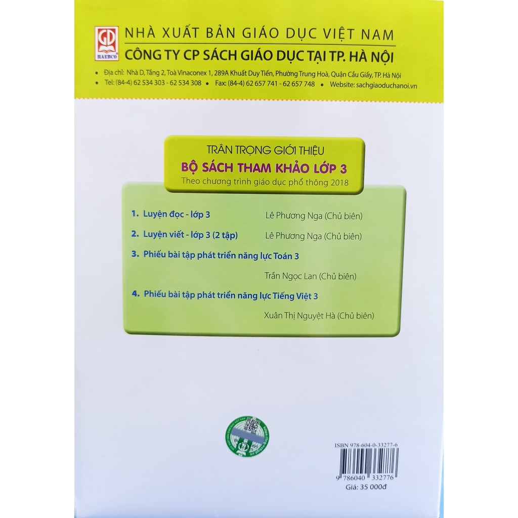 Sách - Phiếu bài tập phát triển năng lực Toán lớp 3