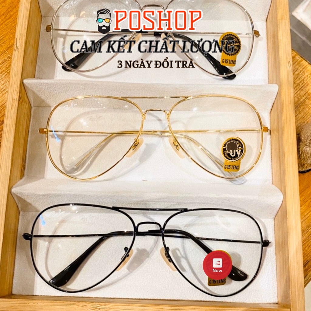Mắt kính mát thời trang nam nữ POSHOP gọng mắt kính cao cấp tròng thuỷ tinh đổi màu khi nắng chống tia uv đi đêm 3026