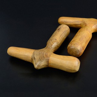 Combo Dụng cụ Ấn huyệt, massage bằng gỗ chữ T-Bộ 2 cái