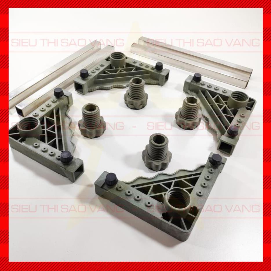 Đế máy giặt - Kệ giá đỡ máy giặt tủ lạnh inox trụ ren điều chỉnh cao thấp - Loại 1