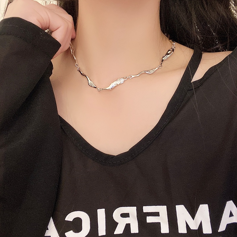 Vòng cổ Kim Loại Dáng Ngắn Phong Cách hip hop Mới