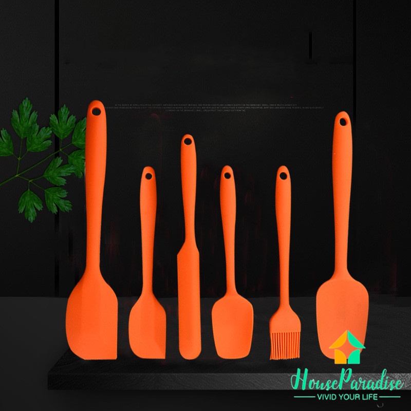 Set 6 Muỗng Silicon Phết Kem Làm Bánh