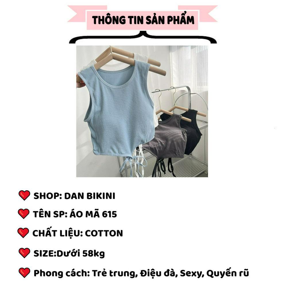 Áo Bra Nữ Cotton Cao Cấp Thiết Kế Kiểu Dáng Basic Cột Dây Eo Sexy MÃ 615