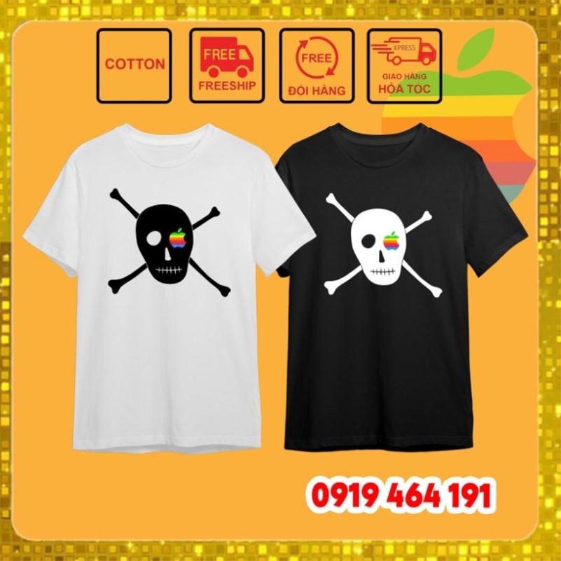 Áo thun apple pirate, vải cotton mịn mát, in cao cấp,nam nữ unisex
