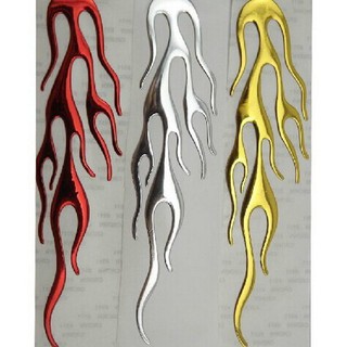 Decal 3D phản quang hình ngọn lửa dán xe hơi / xe máy