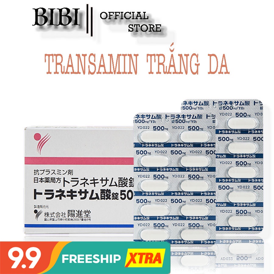 Viên uống trắng da, mờ thâm nám Transamin 500mg Nhật Bản ( Chính Hãng )