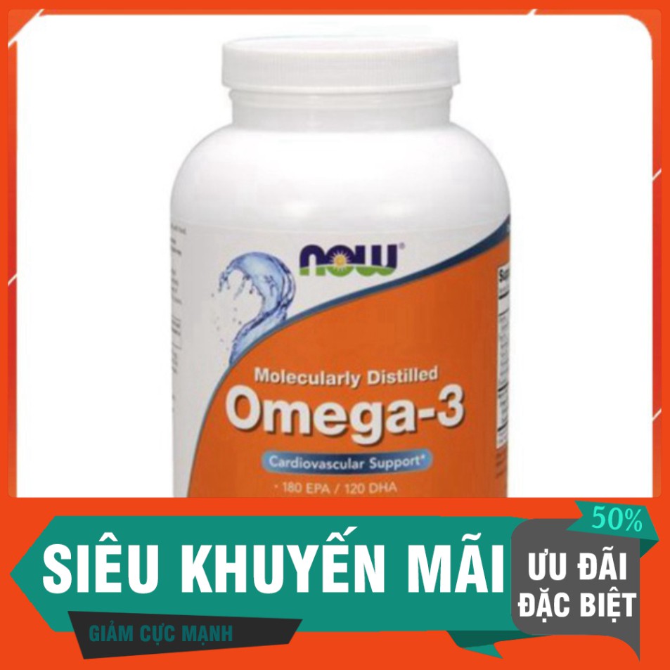 GIẢM GIÁ 30% OMEGA 3 - Dầu Cá Omega 3 Now - Sáng Mắt Đẹp Da 500 Viên- Hàng Mỹ GIẢM GIÁ 30%