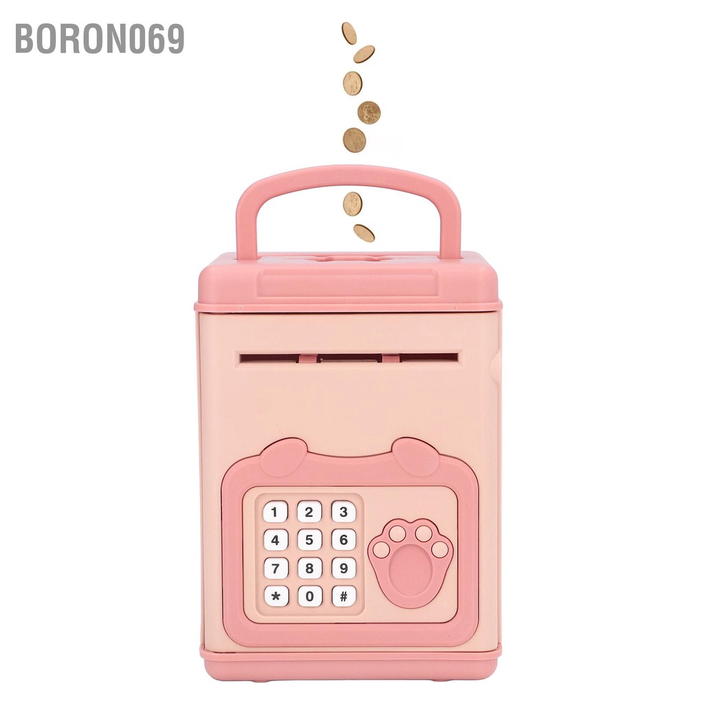 Ống Heo Tiết Kiệm Tiền Có Mật Khẩu Vân Tay Tự Động Tương Tác Điện Tử ATM Có Nhạc Cho Bé Boron069