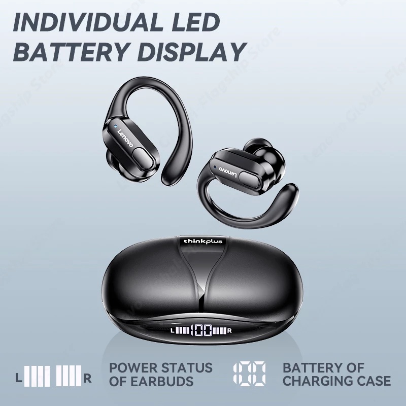 100% Lenovo XT80 True Wireless Bluetooth Sports Headphones 5.3 có đèn LED Đối với điện thoại thông minh Android