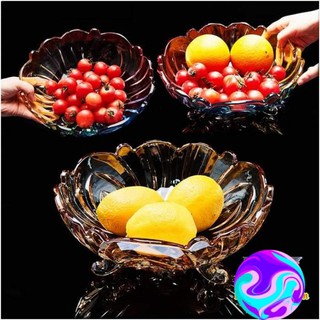 Thố thuỷ tinh pha lê 3 chân màu trà