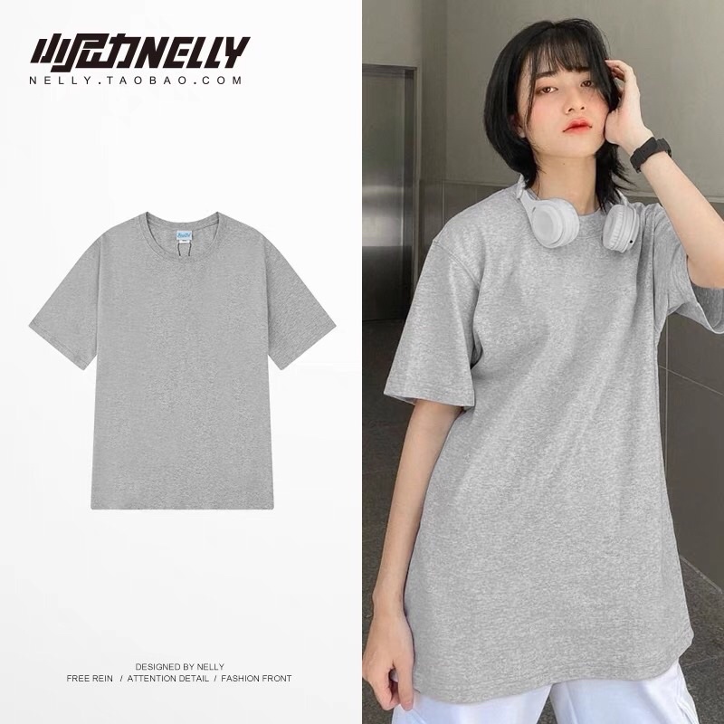 [ SẴN ][𝙽𝙴𝙻𝙻𝚈 𝚃𝚁𝙰𝙲𝙺 T-SHIRT] Áo NELLY trơn cotton nam và nữ basic solid color oversize TEE