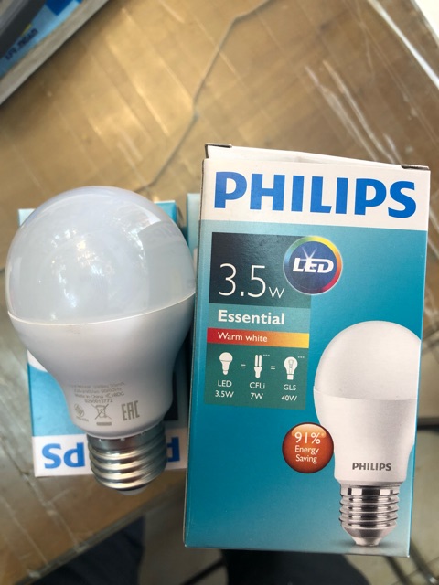 Bóng đèn PHILIPS Ess Ledbulb 3.5W Độ Sáng 320Lm Đui E27 Ánh sáng trắng/vàng Bảo Hành 2 Năm (1 Đổi 1)