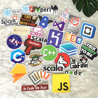 Set 111 Sticker lập trình (Hình thật)