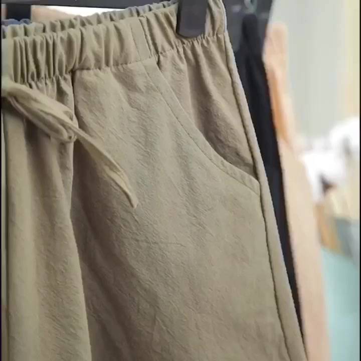 Quần short nữ chất đũi sần, quần sooc đùi mặc nhà mùa hè | BigBuy360 - bigbuy360.vn