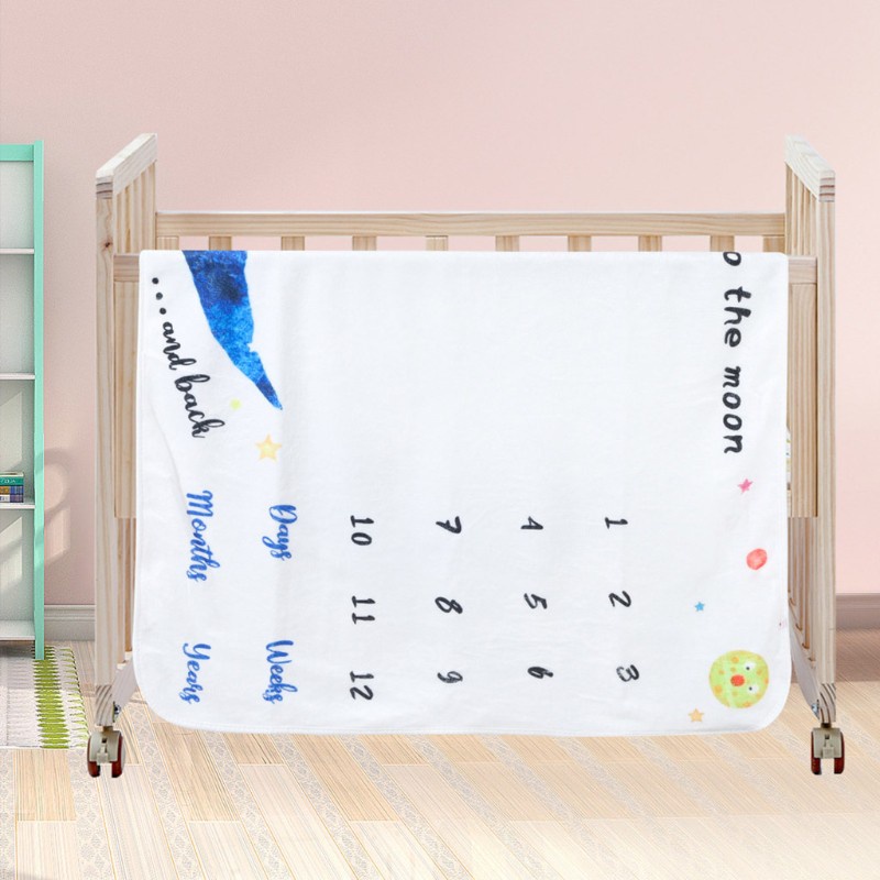 1 Bộ chăn và phụ kiện chụp ảnh đánh dấu cột mốc theo tháng của bé sơ sinh độc đáo chất lượng cao