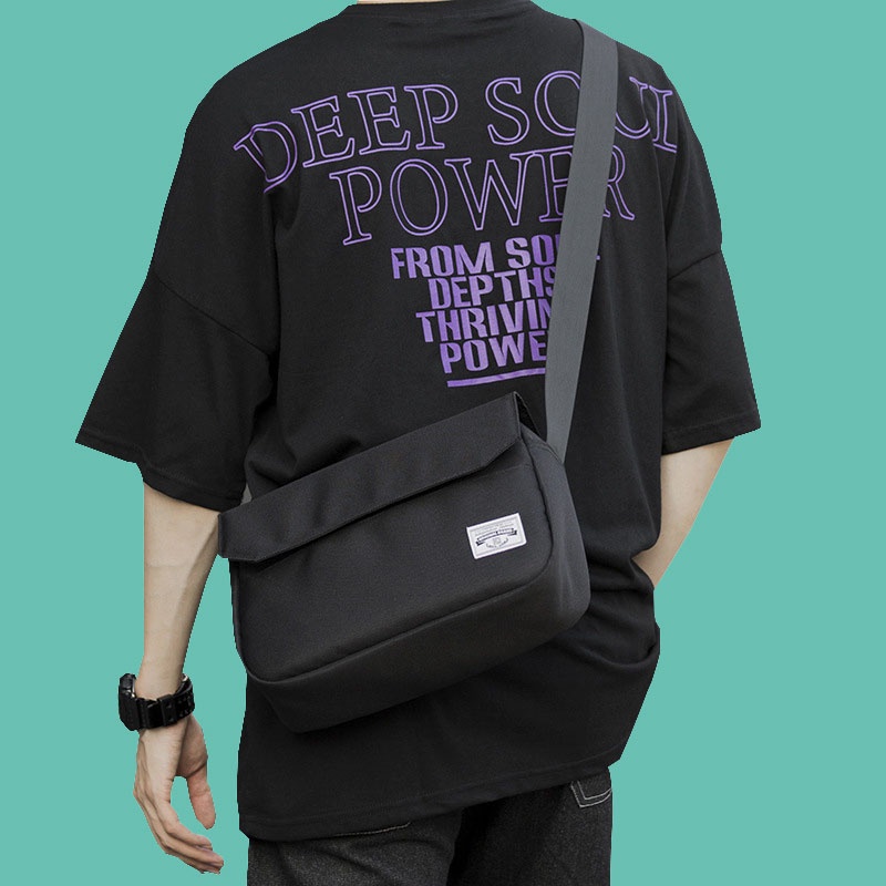 Túi đeo chéo nam nữ Unisex Black Rice phong cách hiện đại Hàn Quốc