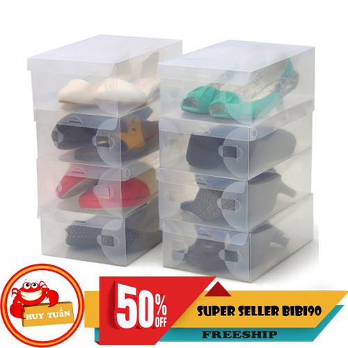 Combo 2 hộp đựng giày trong suốt tiện dụng (HGT01)