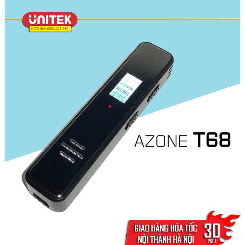 Máy Ghi Âm Chuyên Nghiệp AZONE T68 Bộ Nhớ Trong 8GB - Digital Voice Recorder