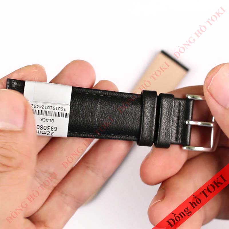 Dây da đồng hồ ZRC Pháp dòng SCREEN da bê màu đen
