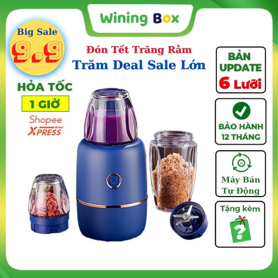 Máy Xay Đa Năng 3 Cối Baby Duckyy Máy Xay Thịt Sinh Tố Mini ăn dặm cho bé Chính Hãng Winingbox Bảo Hành 12 Tháng