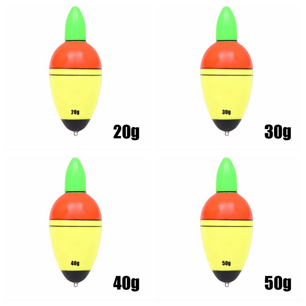 Phao nhựa 2 nút có đèn phát sáng dùng câu cá ban đêm 20g/30g/40g/50g