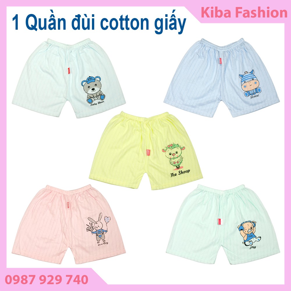 Quần chục đùi cotton giấy cho bé yêu